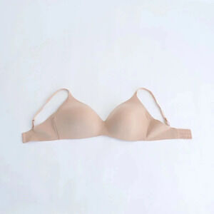 Knix Contour  T-Shirt Bra Beige Spaghetti Straps 72% Nylon Size 8+